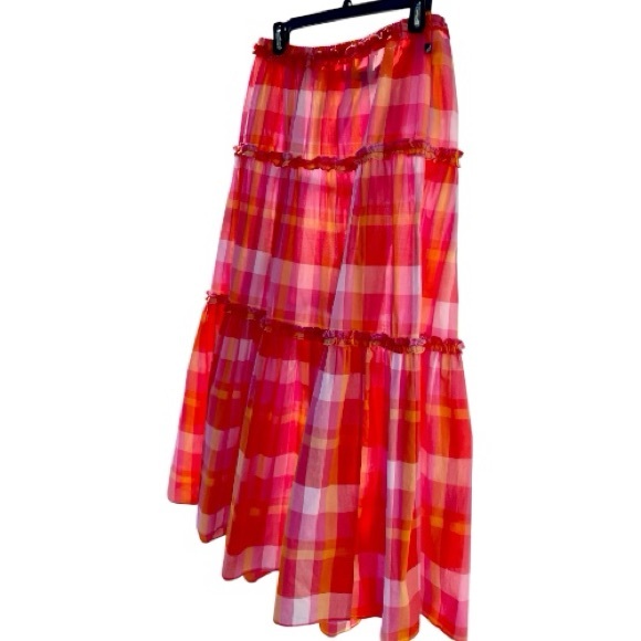 Nautical skirt, size M, 100% cotton, elastic waist, bright spring colors - Picture 3 of 7